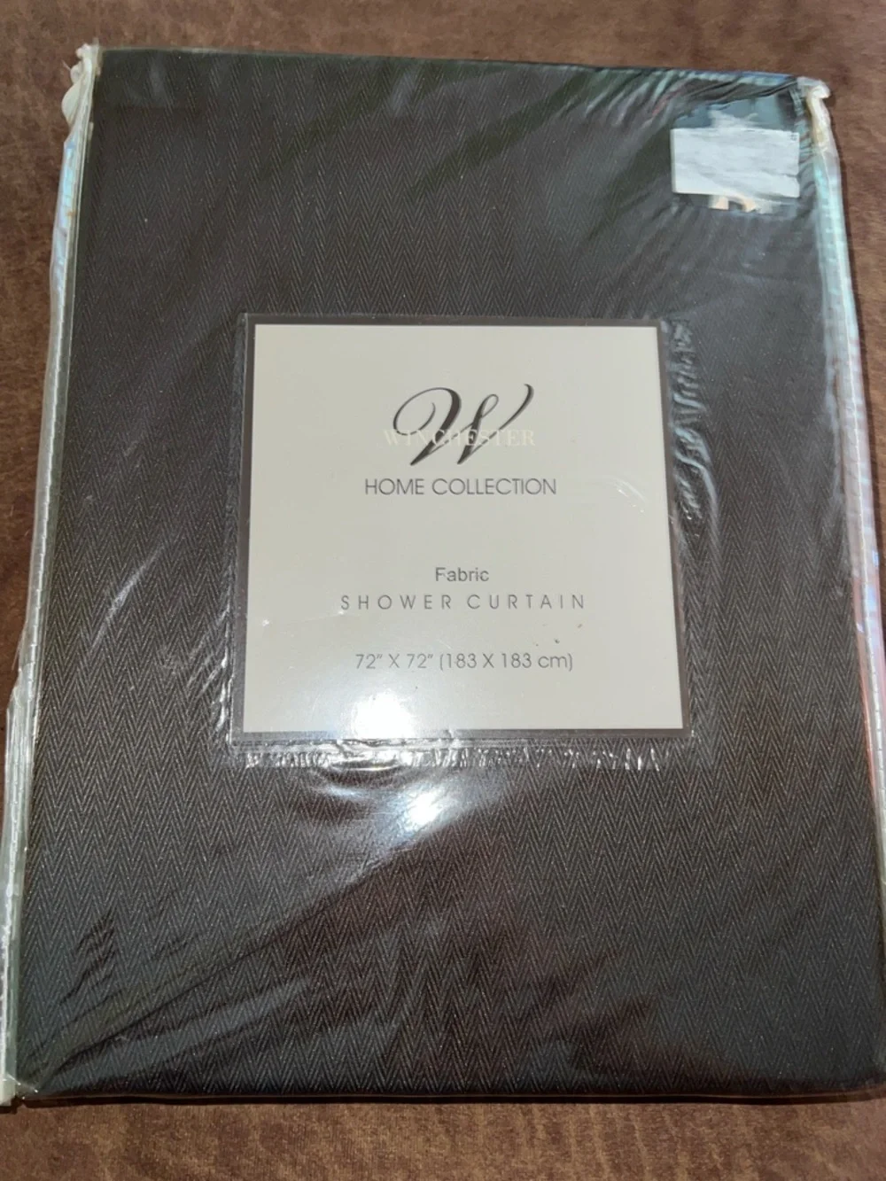 Winchester Brown Fabric Shower Curtain
